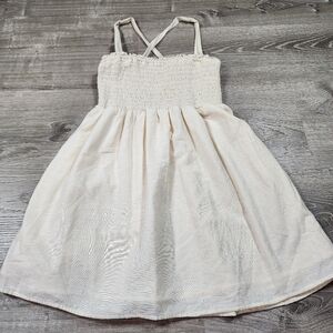 AMERICAN EAGLE OUTFITTERS Linen Cottom Cream Off White Dress Medium